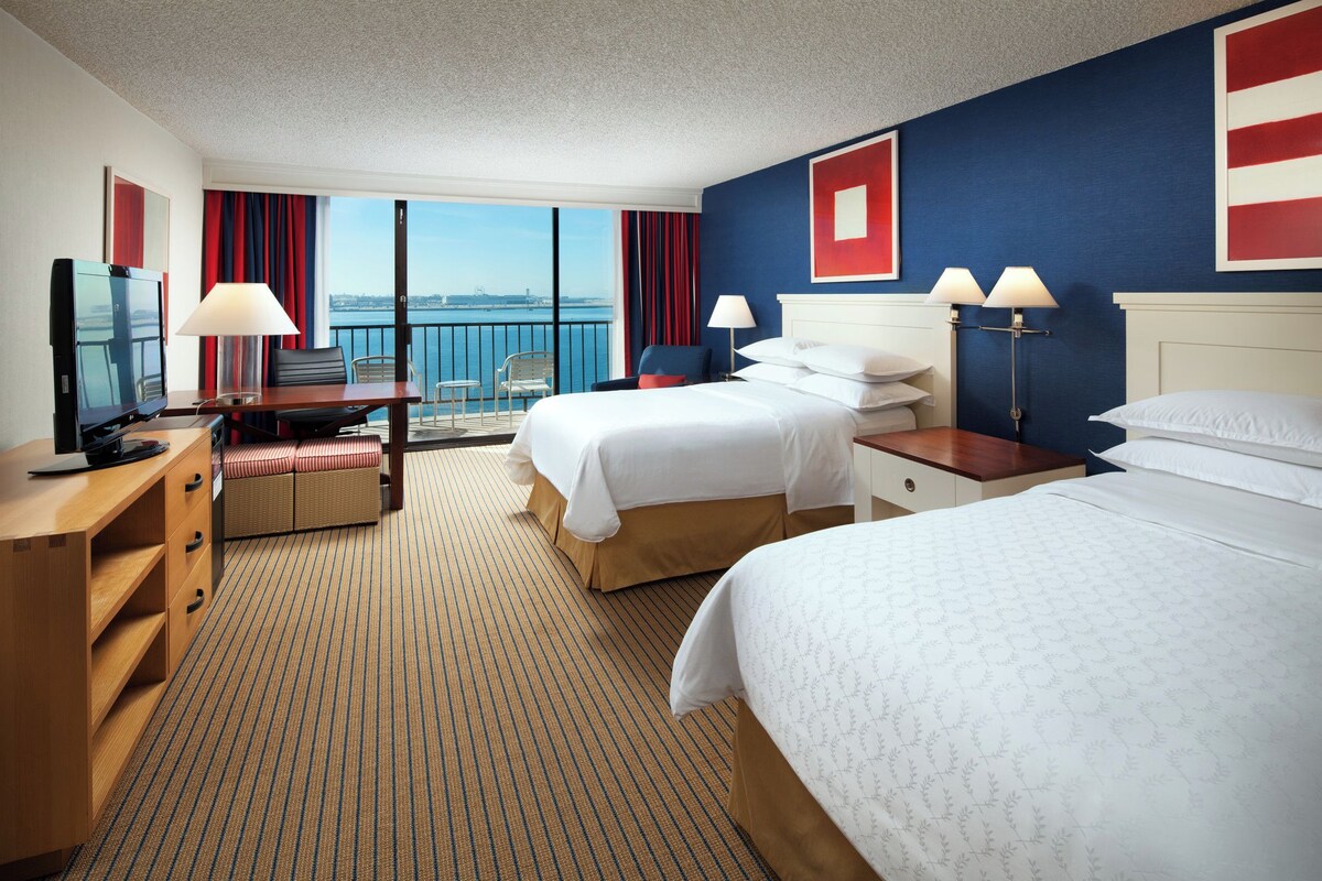 Standard Room, 2 Double Beds, Balcony, Tower (Bay Tower Hearing Accessible) | Premium bedding, down duvets, in-room safe, desk