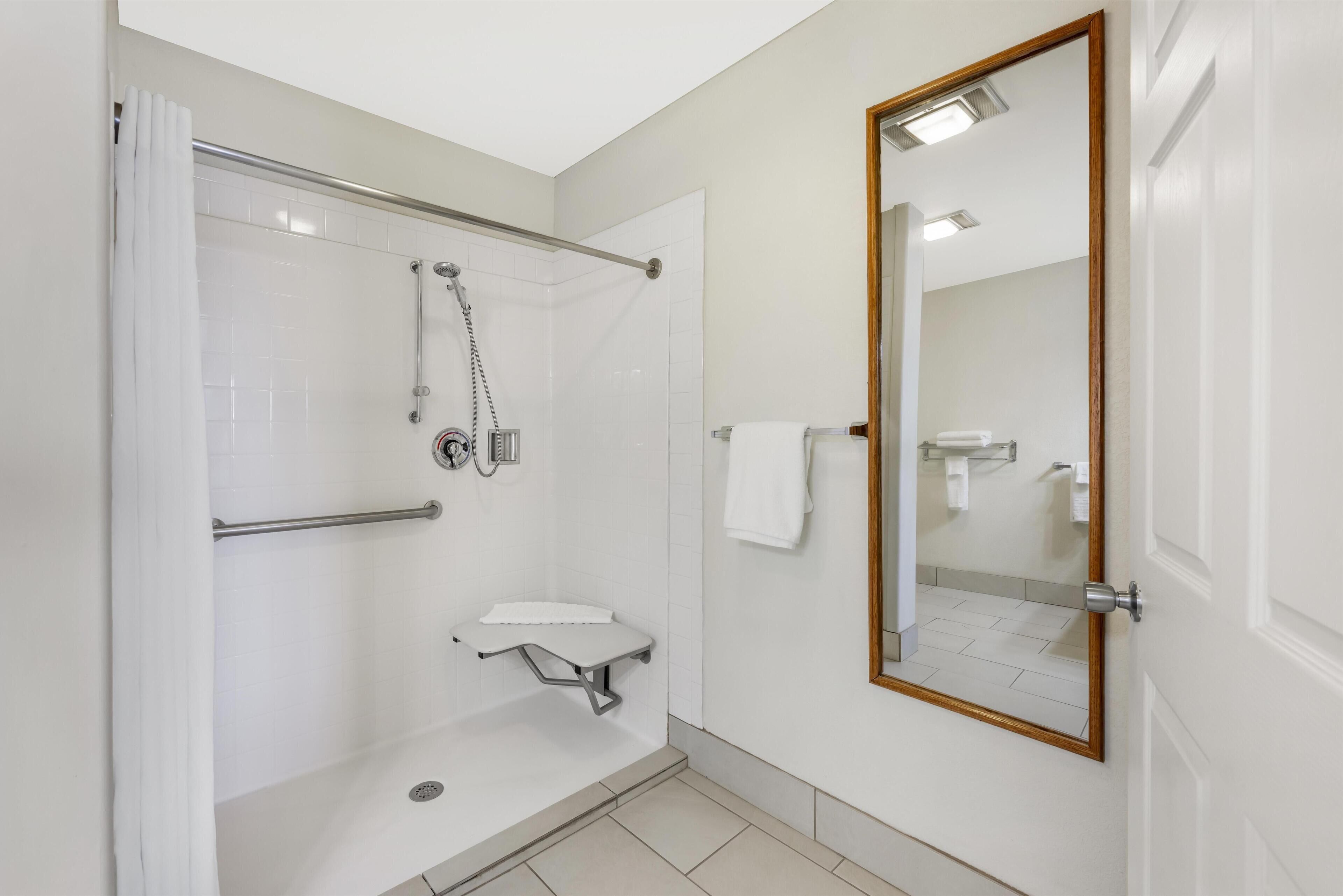 Standard Room, 1 King Bed, Accessible, Non Smoking | Bathroom | Bathtub, free toiletries, hair dryer, towels