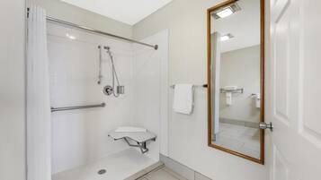 Standard Room, 1 King Bed, Accessible, Non Smoking | Bathroom | Bathtub, free toiletries, hair dryer, towels