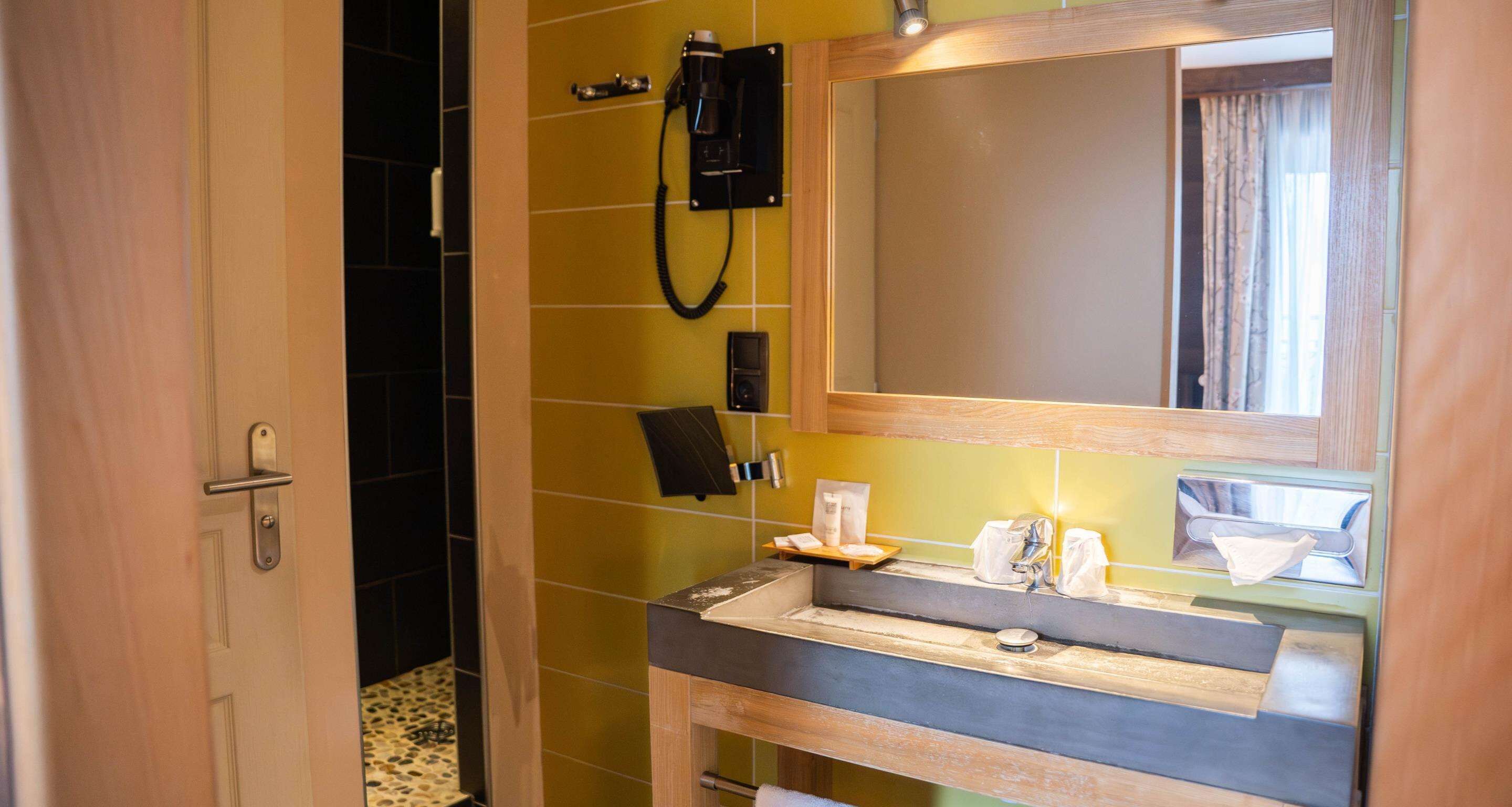 free toiletries, hair dryer, towels, soap