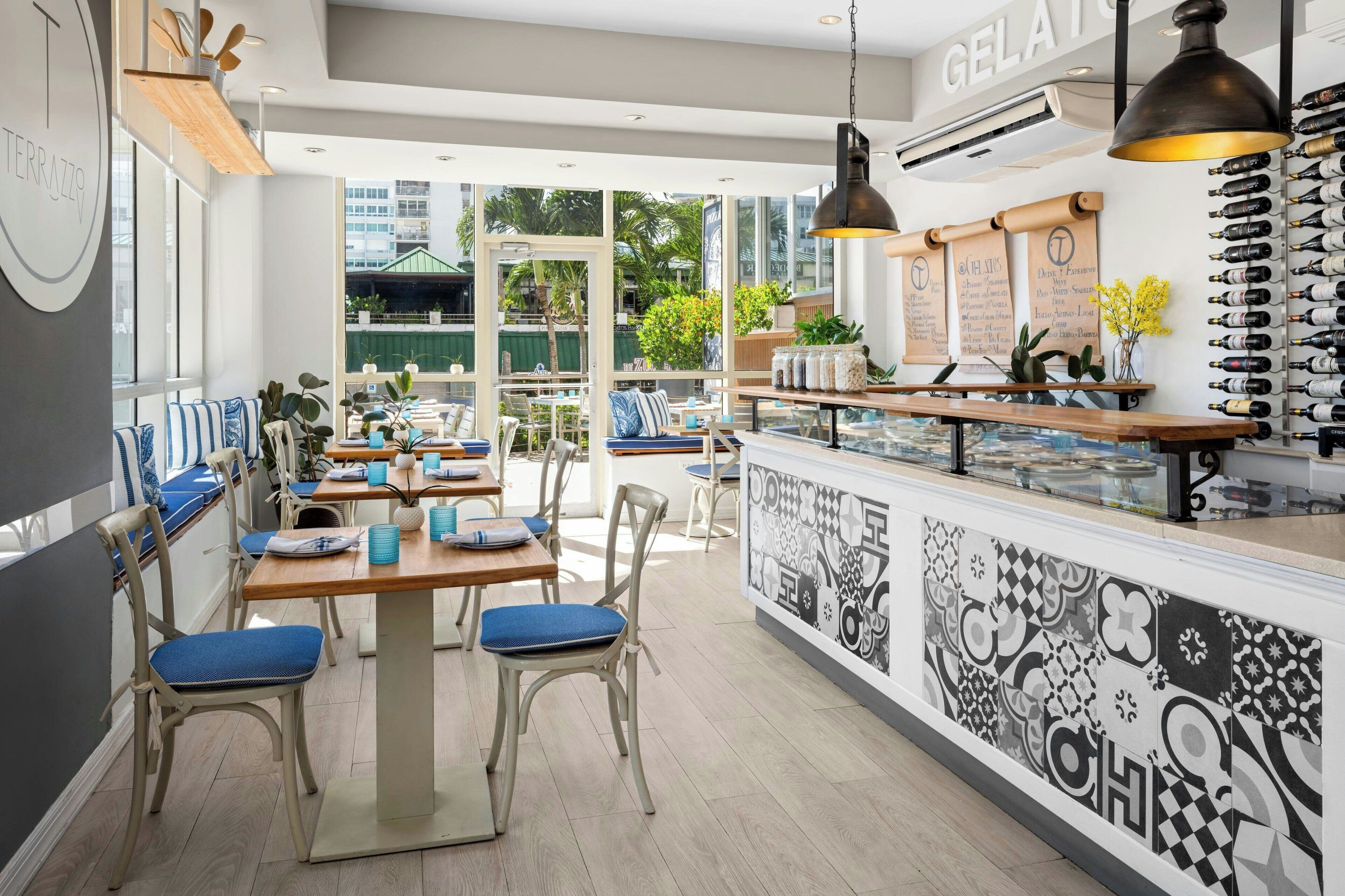 breakfast and dinner served, pool views