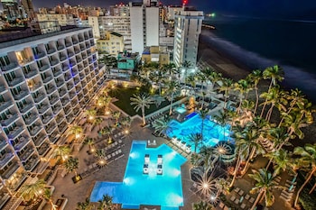 2 outdoor pools, pool umbrellas at San Juan Marriott Resort and Stellaris Casino