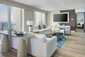 Presidential Suite, 1 Bedroom, Oceanfront | Premium bedding, in-room safe, desk, blackout drapes