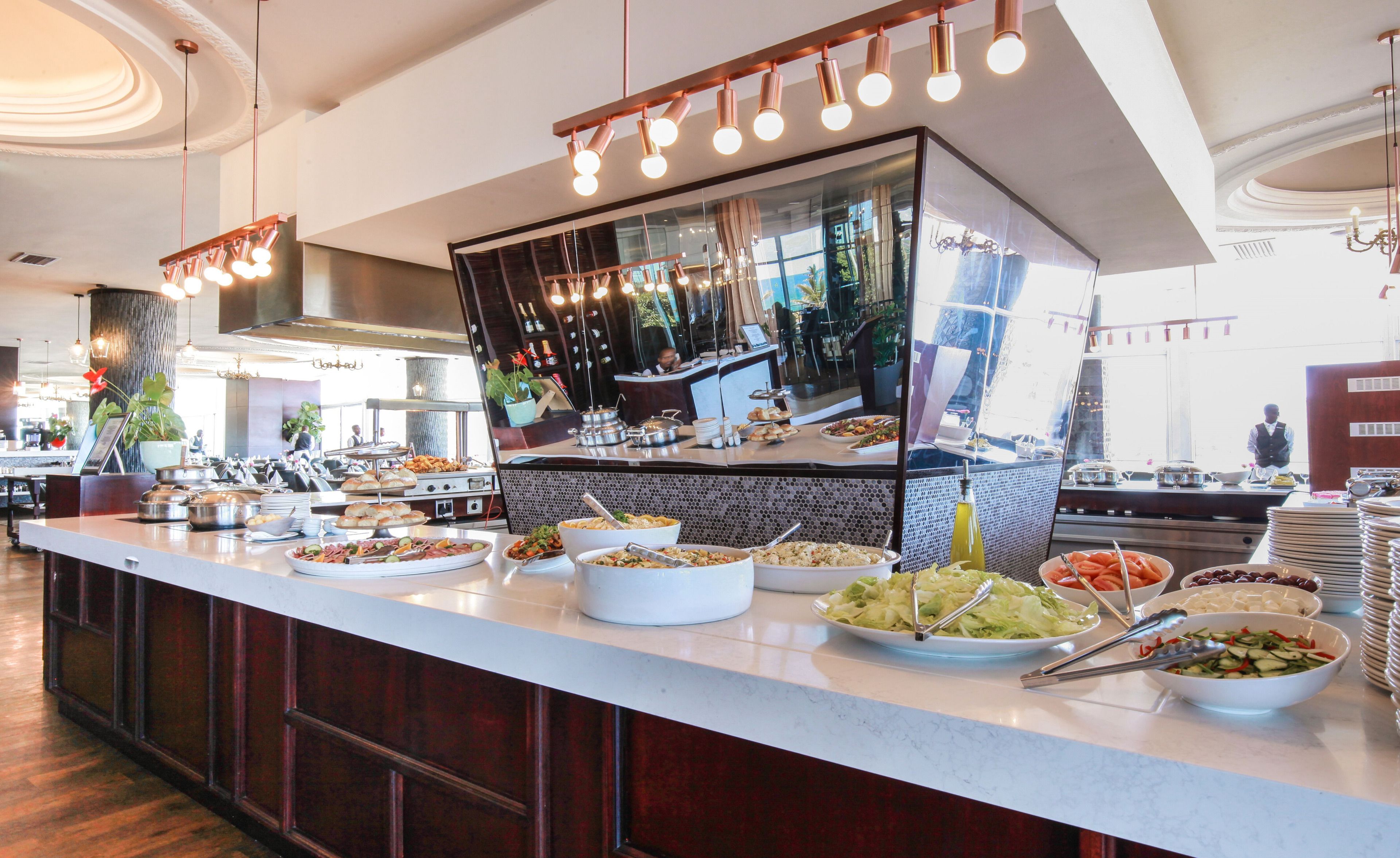 Breakfast, lunch, dinner served; ocean views