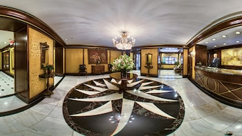 Hotel entrance and lobby at Hotel Elysee by Library Hotel Collection