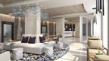 Hotel entrance and lobby at Sonesta Fort Lauderdale Beach