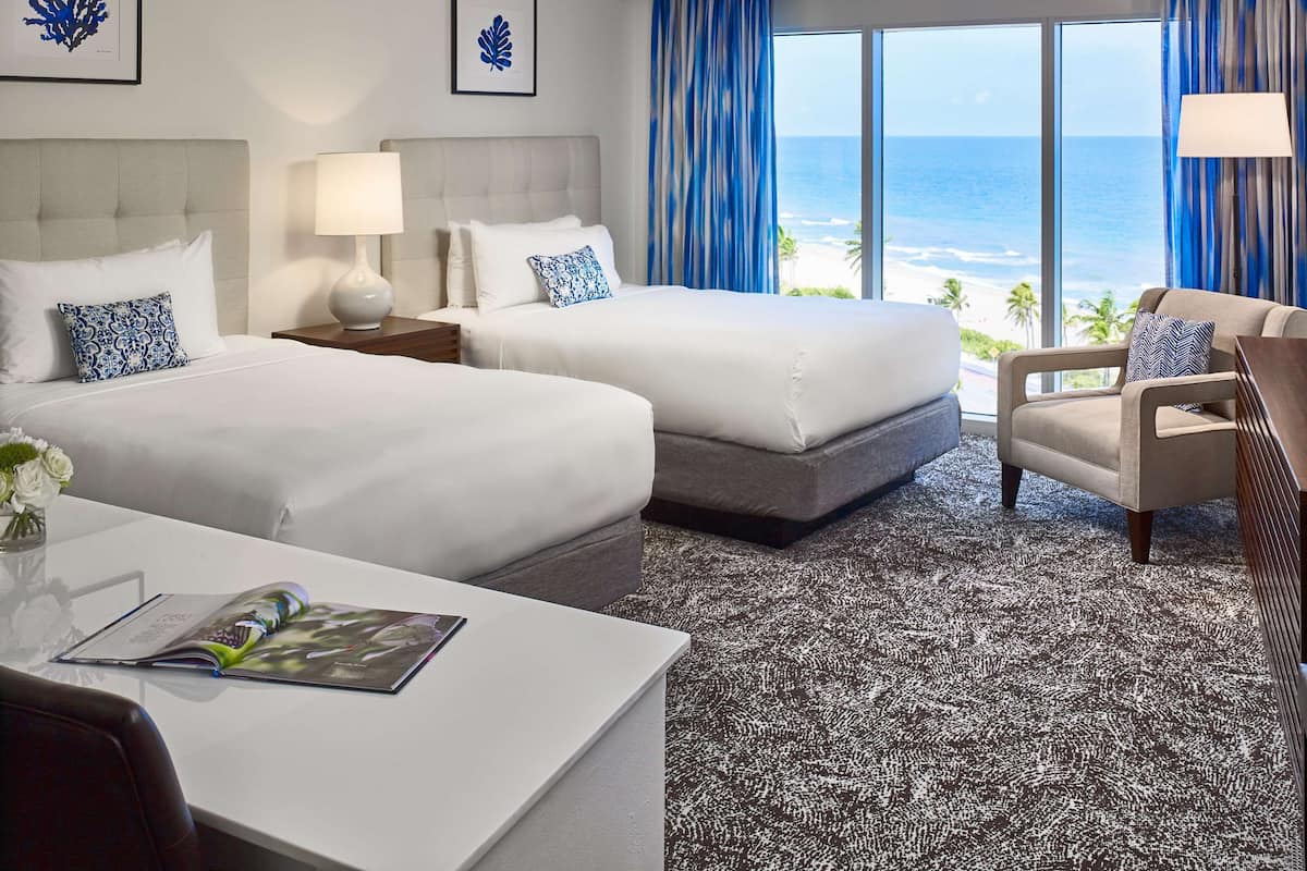 Premier Room, 2 Double Beds, Ocean View (Preferred Ocean Curve Two Doubles)