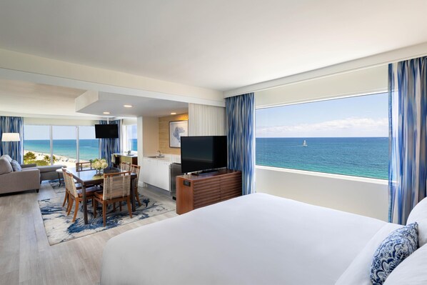 Suite, 1 King Bed with Sofa bed, Ocean View (Master Suite - King - Ocean View) | Egyptian cotton sheets, premium bedding, down comforters, pillowtop beds - Sonesta Fort Lauderdale Beach (Fort Lauderdale)