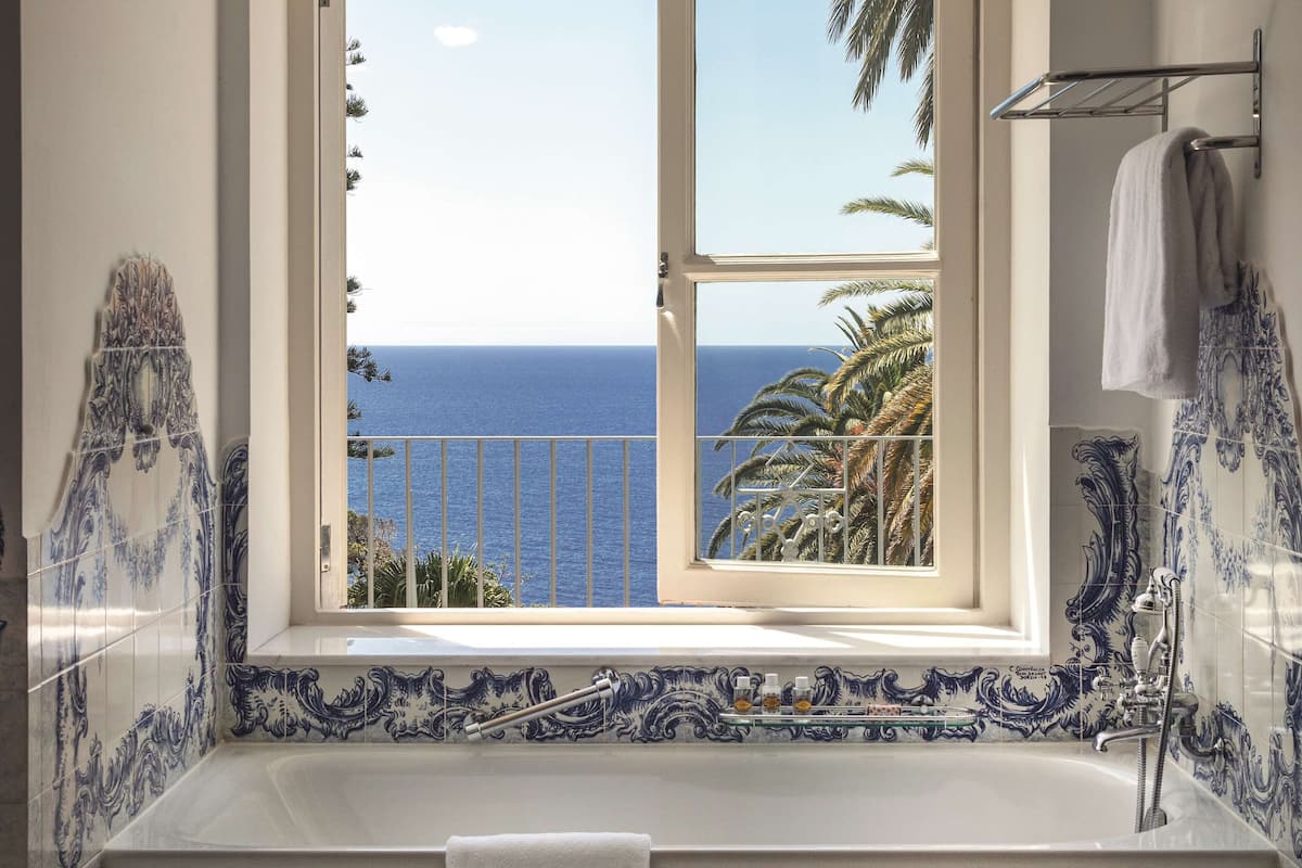 suite (winston churchill suite) | bathroom | separate bathtub and shower, deep-soaking bathtub, designer toiletries