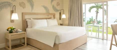 Premium bedding, down comforters, Select Comfort beds, minibar