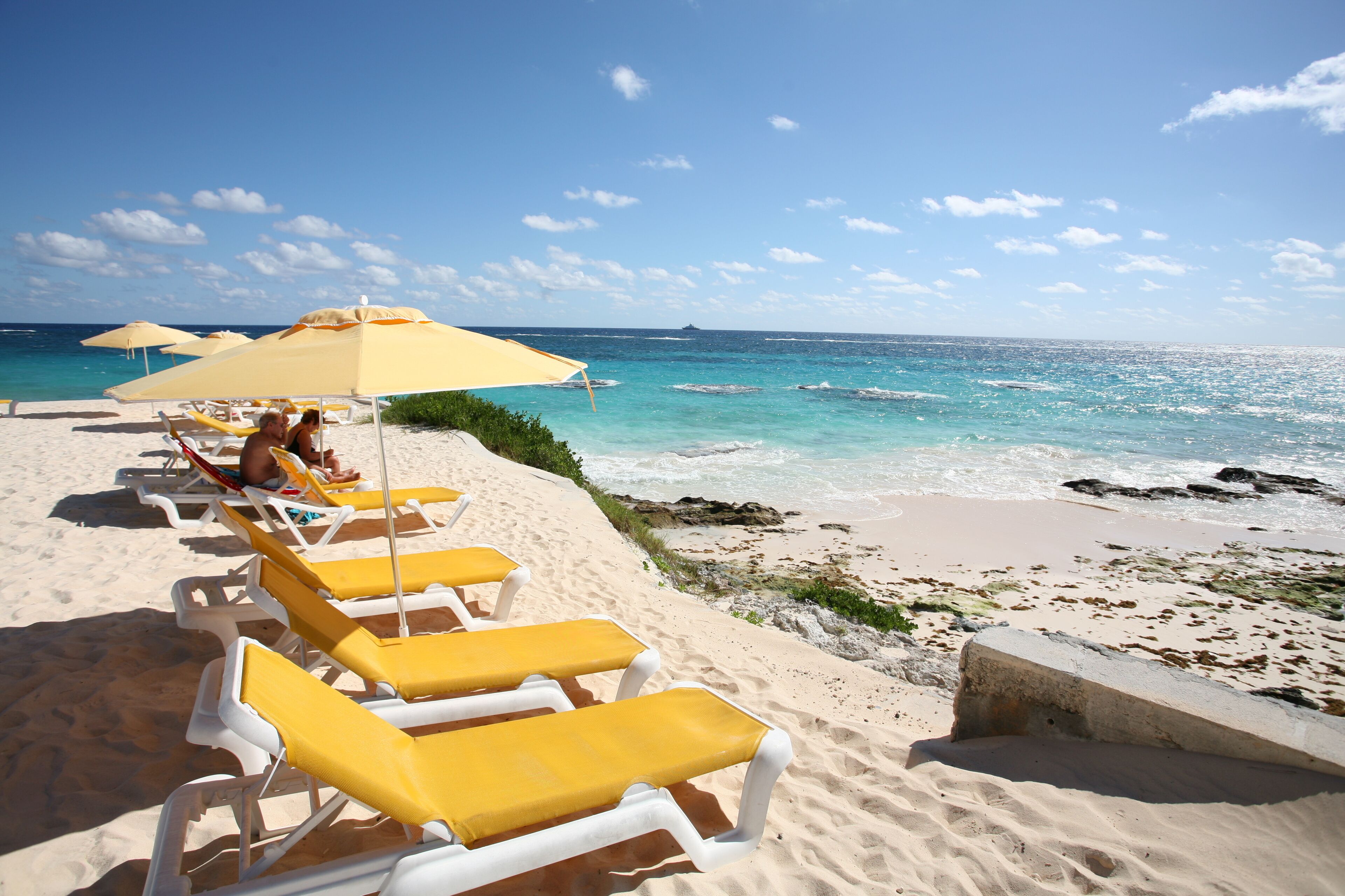 private beach, sun-loungers, beach umbrellas, beach towels