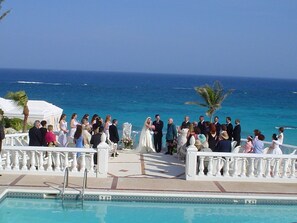 Outdoor wedding area