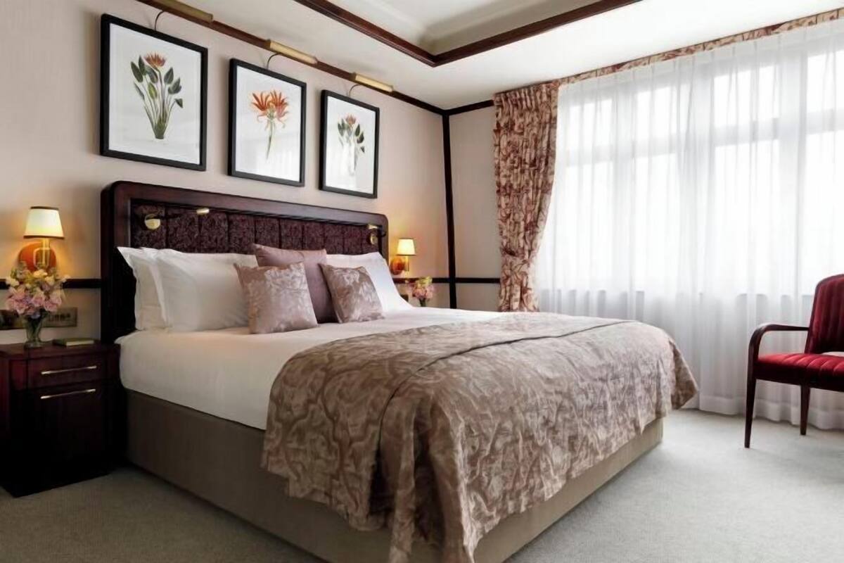 Egyptian cotton sheets, premium bedding, minibar (some free items)