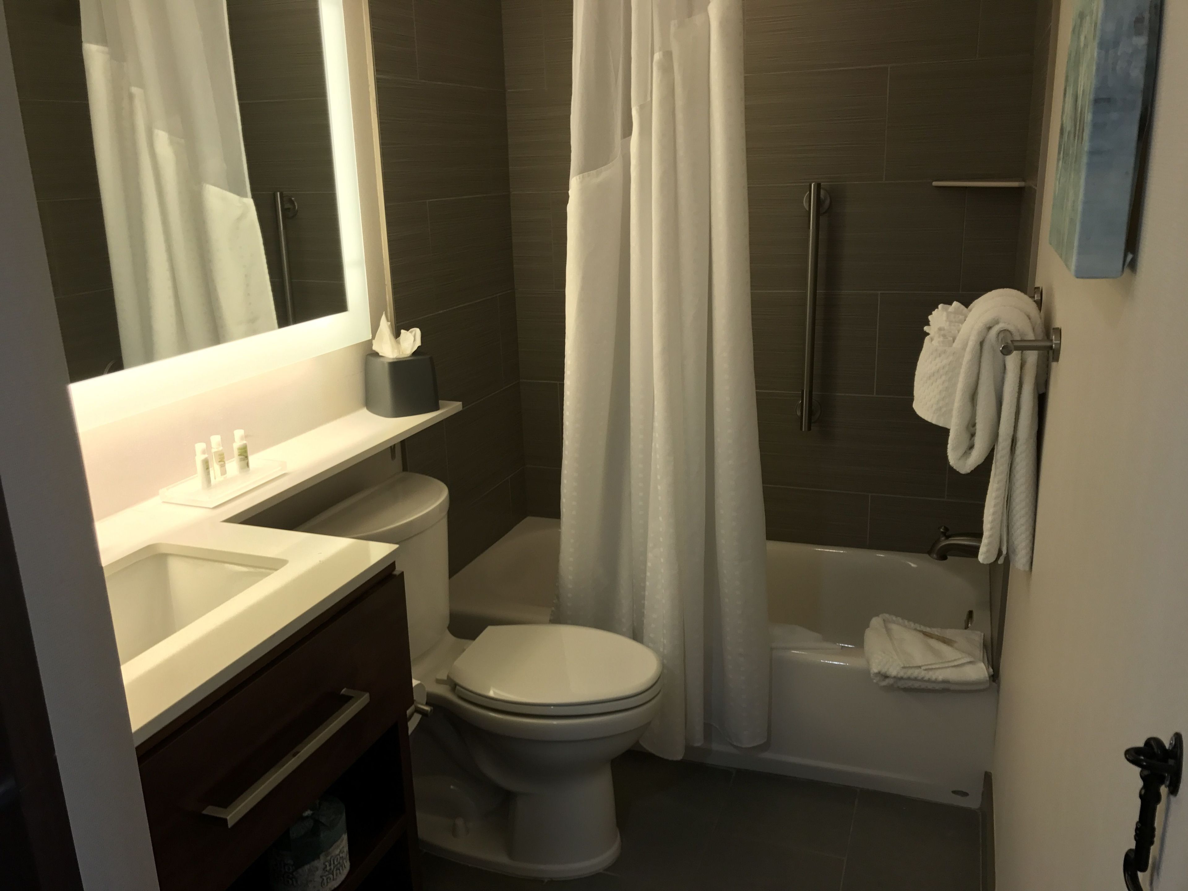 free toiletries, hair dryer, towels, soap