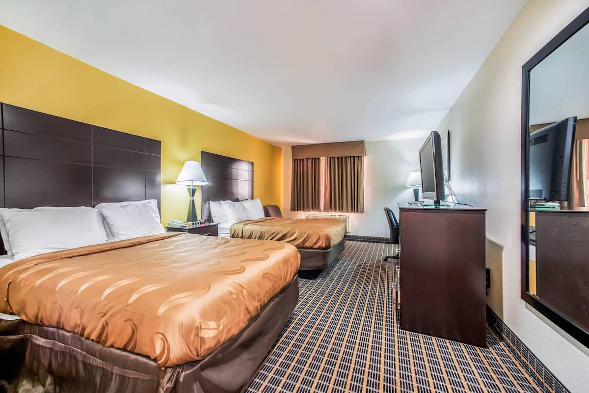 Room, 2 Double Beds, Accessible, Non Smoking | In-room safe, iron/ironing board, free WiFi, bed sheets