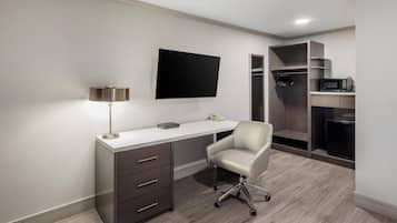 1 soveværelse, premium-sengetøj, skrivebord