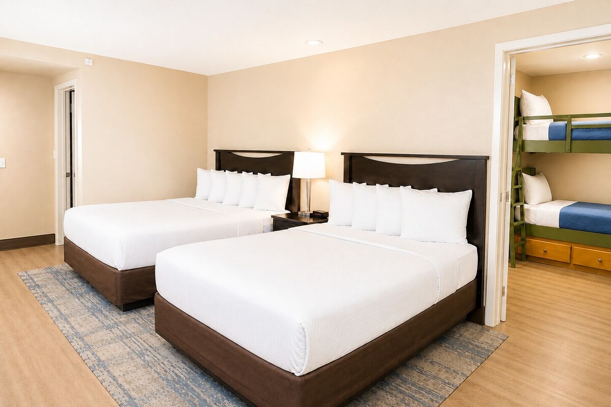 Family Suite, 2 Bedrooms, Private Bathroom | Pillowtop beds, desk, laptop workspace, iron/ironing board