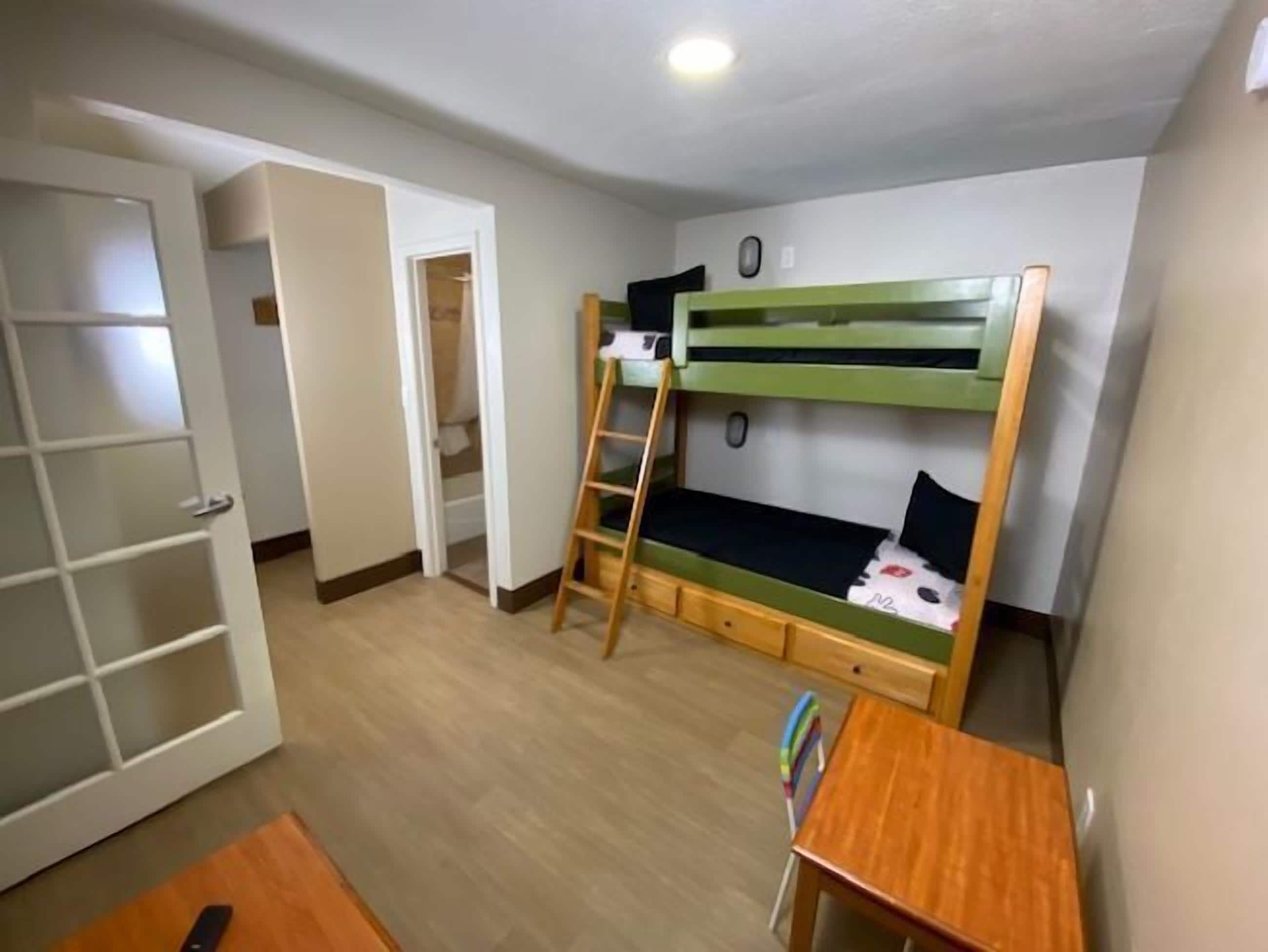 Pillowtop beds, desk, laptop workspace, iron/ironing board