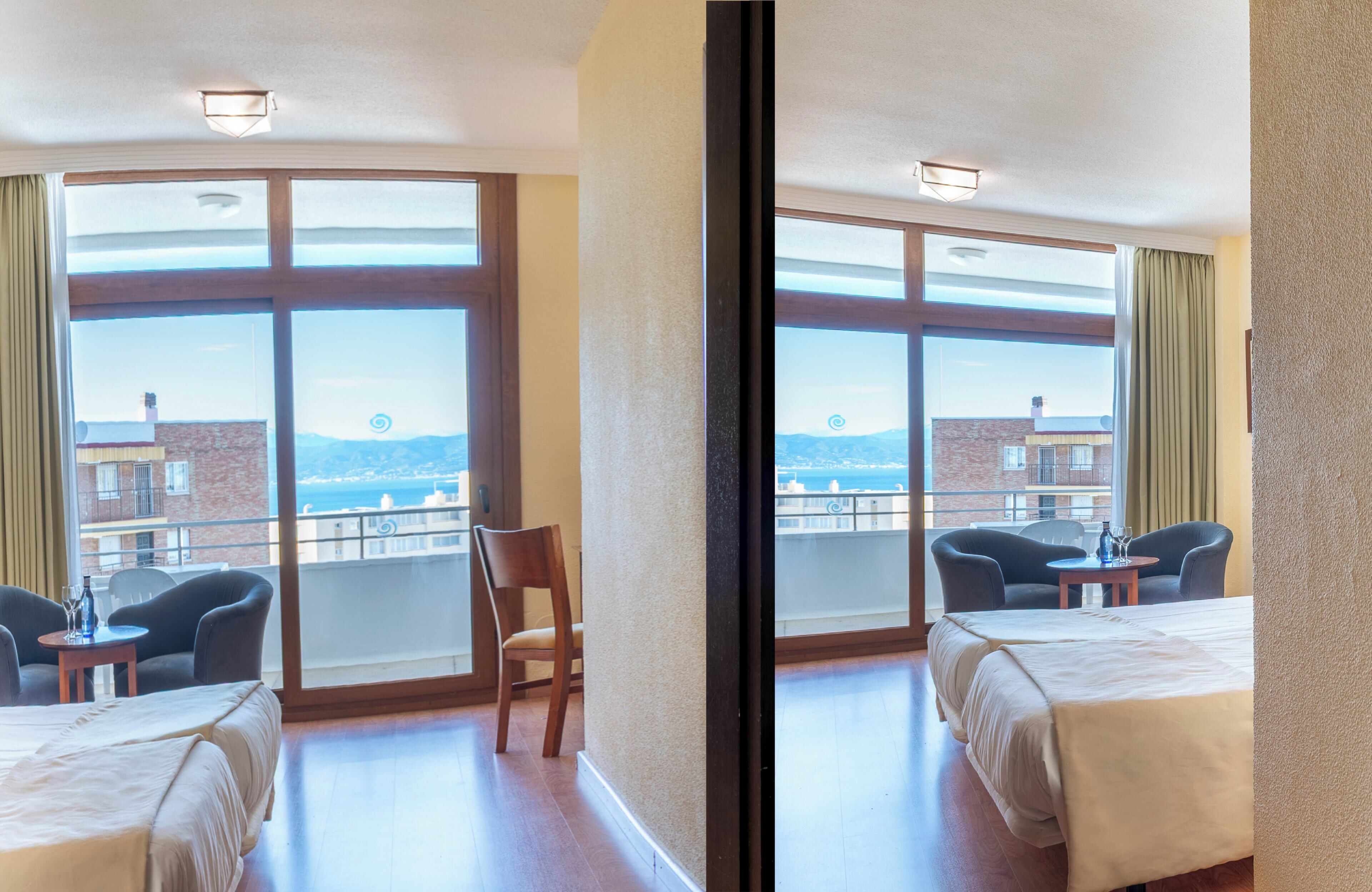 Minibar, desk, blackout drapes, soundproofing