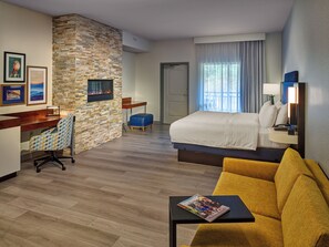 Room, 1 King Bed with Sofa bed, Accessible, Fireplace (Balcony, Roll-In Shower) | Desk, laptop workspace, blackout curtains, soundproofing - Hampton Inn Gatlinburg Historic Nature Trail (Gatlinburg)