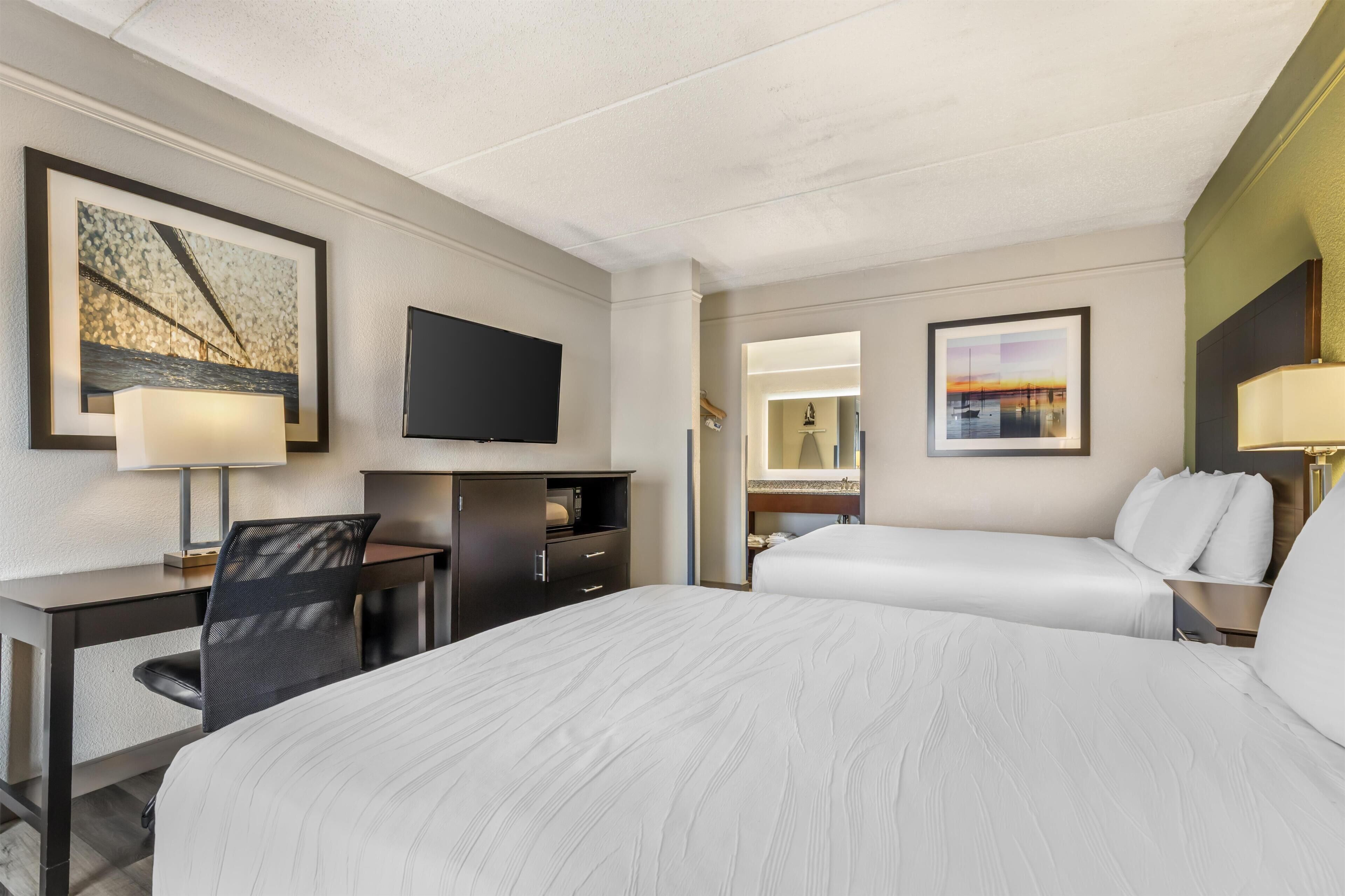 Standard Room, 2 Queen Beds, Non Smoking, Refrigerator & Microwave