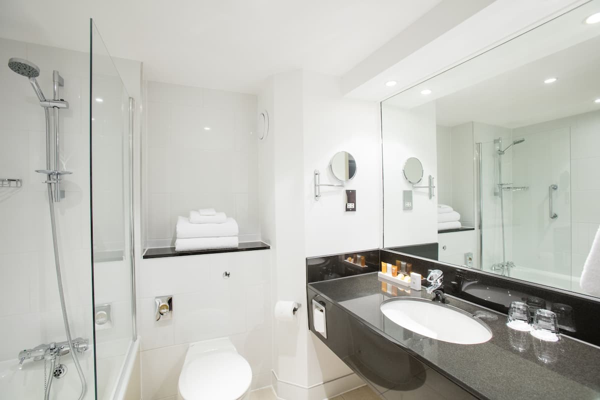 free toiletries, hair dryer, bathrobes, slippers