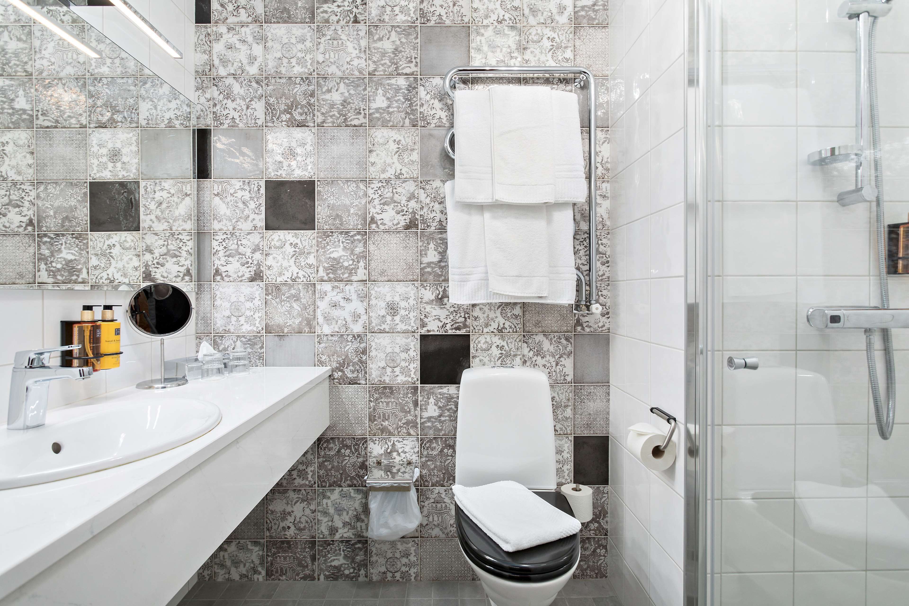 free toiletries, hair dryer, towels, soap