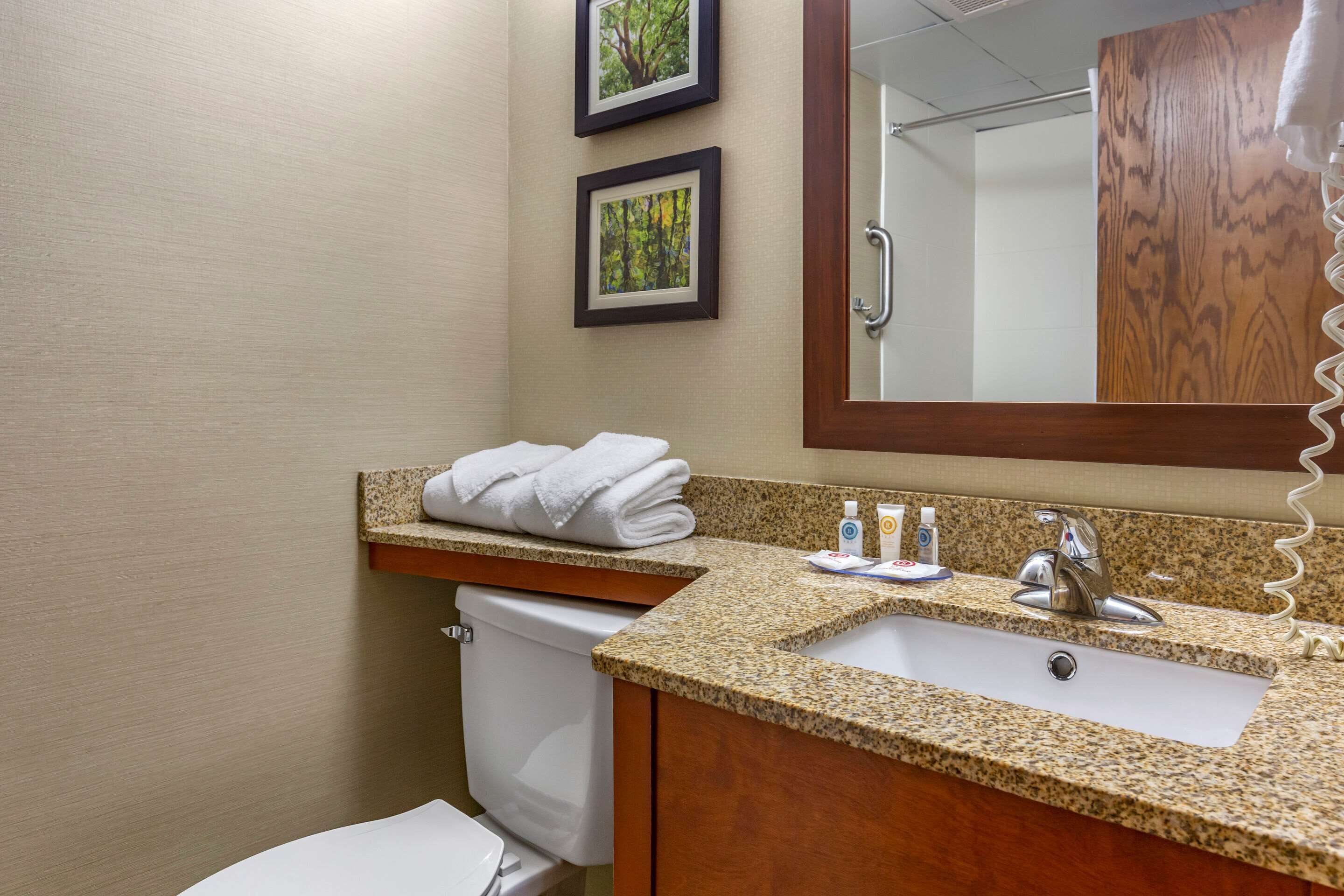 standard room, 1 king bed, non smoking | bathroom | combined shower/bathtub, free toiletries, hair dryer, towels