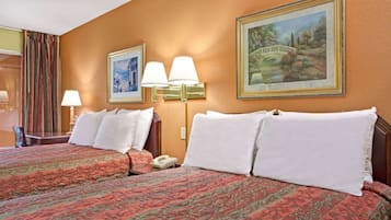 Double Room, 2 Double Beds | In-room safe, blackout drapes, iron/ironing board