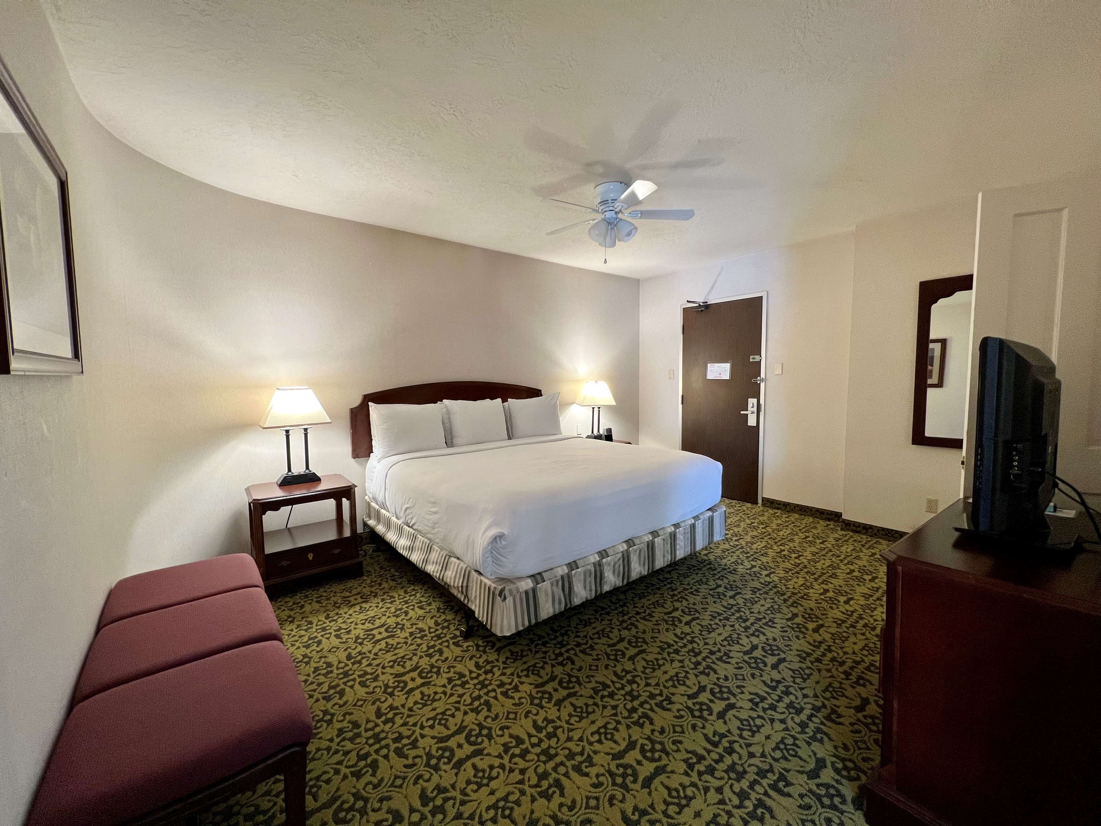suite, 1 king bed, hot tub, city view | pillow-top beds, in-room safe, desk, blackout curtains