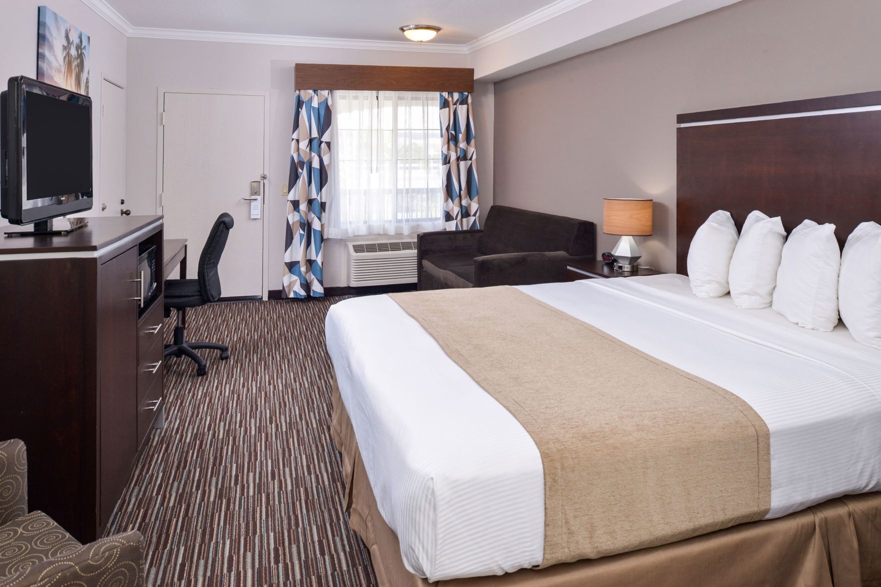 In-room safe, desk, blackout curtains, iron/ironing board