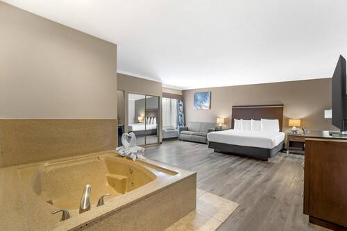 Standard Room, 1 King Bed, Non Smoking, Jetted Tub | In-room safe, desk, blackout curtains, iron/ironing board