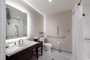 Standard Room, 1 King Bed, Accessible, Non Smoking (Queen sofabed) | Bathroom | Free toiletries, hair dryer, towels