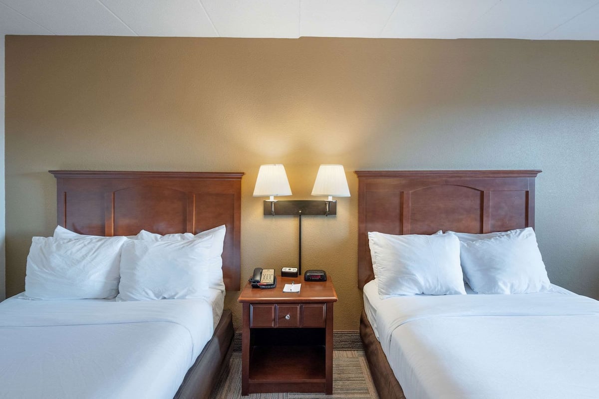 Desk, laptop workspace, free WiFi, bed sheets