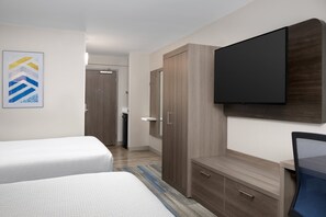 In-room safe, desk, laptop workspace, blackout drapes