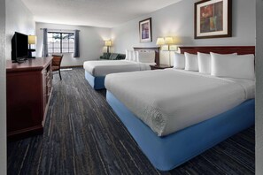 2 Queen Beds, Non-Smoking | Desk, blackout drapes, iron/ironing board, free cribs/infant beds