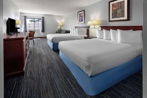 2 Queen Beds, Non-Smoking | Desk, blackout drapes, iron/ironing board, free cribs/infant beds