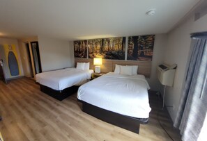 Room, 2 Queen Beds, Non Smoking | Pillowtop beds, in-room safe, desk, iron/ironing board