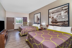 Desk, blackout curtains, iron/ironing board, free WiFi