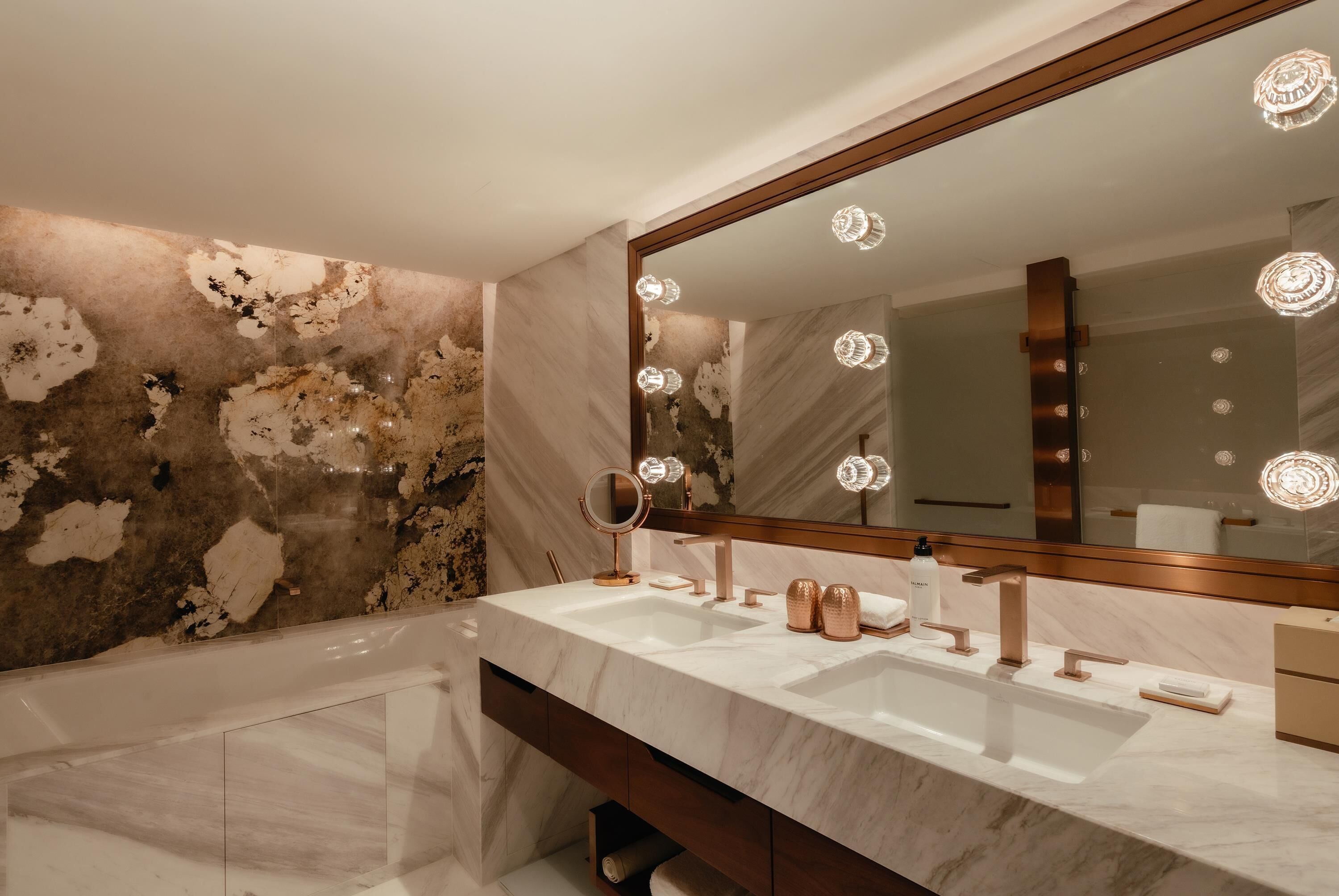 Eco-friendly toiletries, hair dryer, bathrobes, slippers