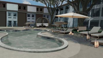 Indoor pool, outdoor pool