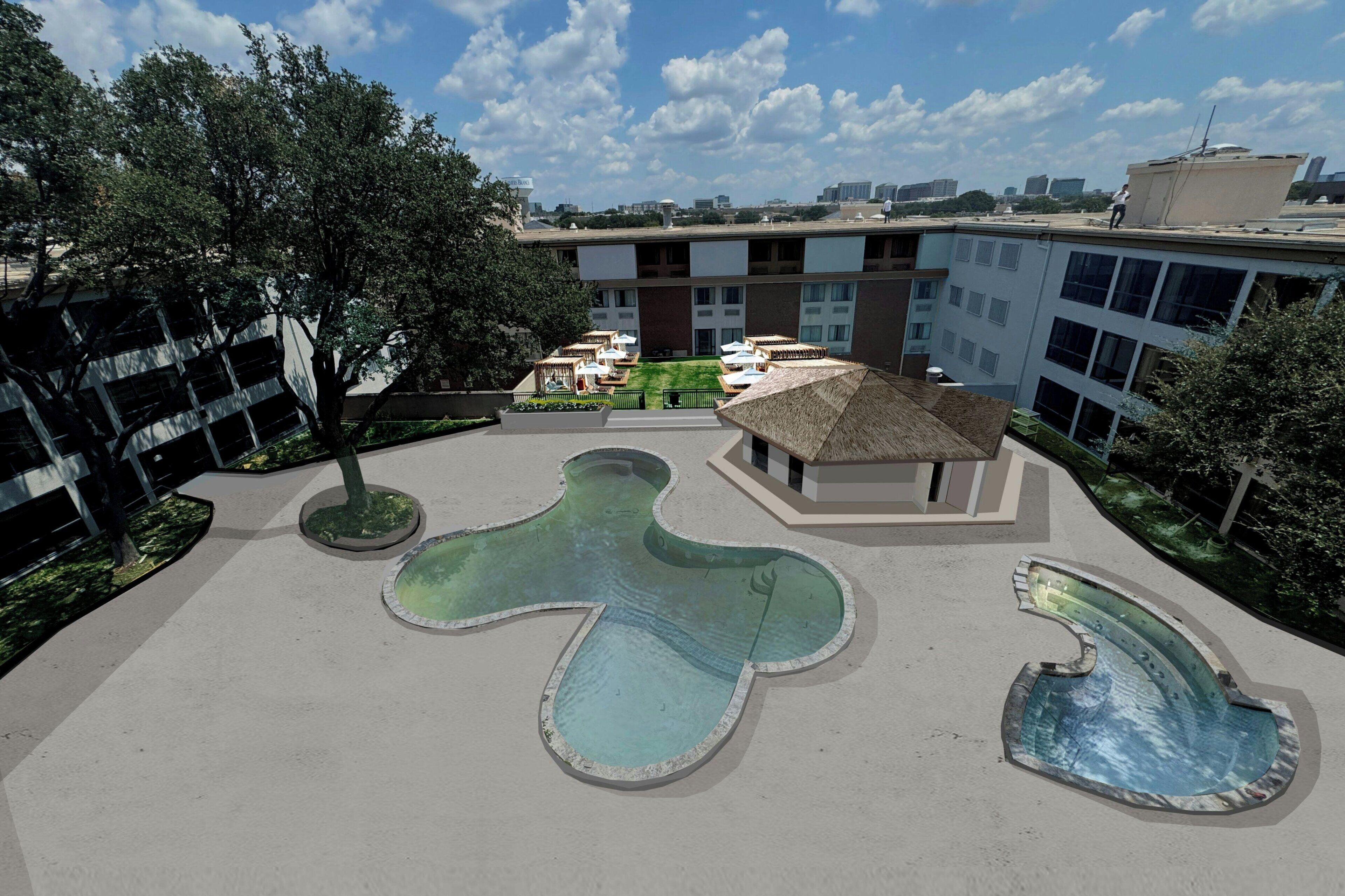 Indoor pool, outdoor pool