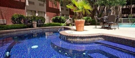 Indoor pool, outdoor pool