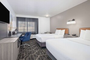 Premium bedding, pillowtop beds, desk, iron/ironing board