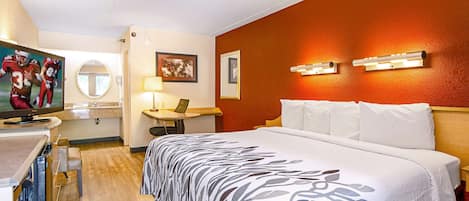 Surmatelas, bureau, rideaux occultants, Wi-Fi gratuit