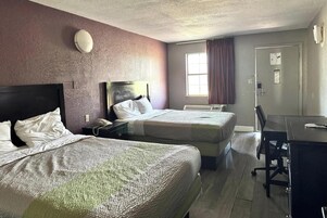 Room, 2 Queen Beds, Smoking | Desk, iron/ironing board, free WiFi, bed sheets