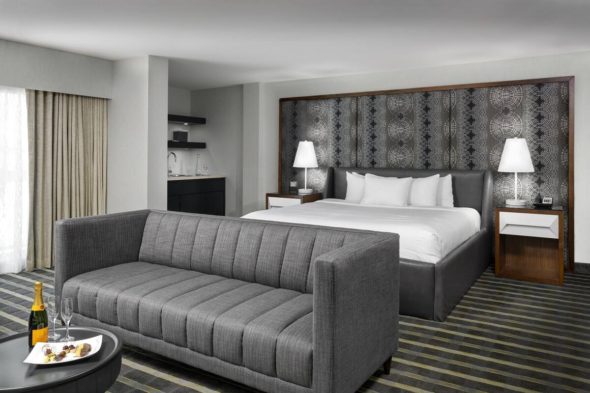 Premium bedding, pillowtop beds, in-room safe, desk