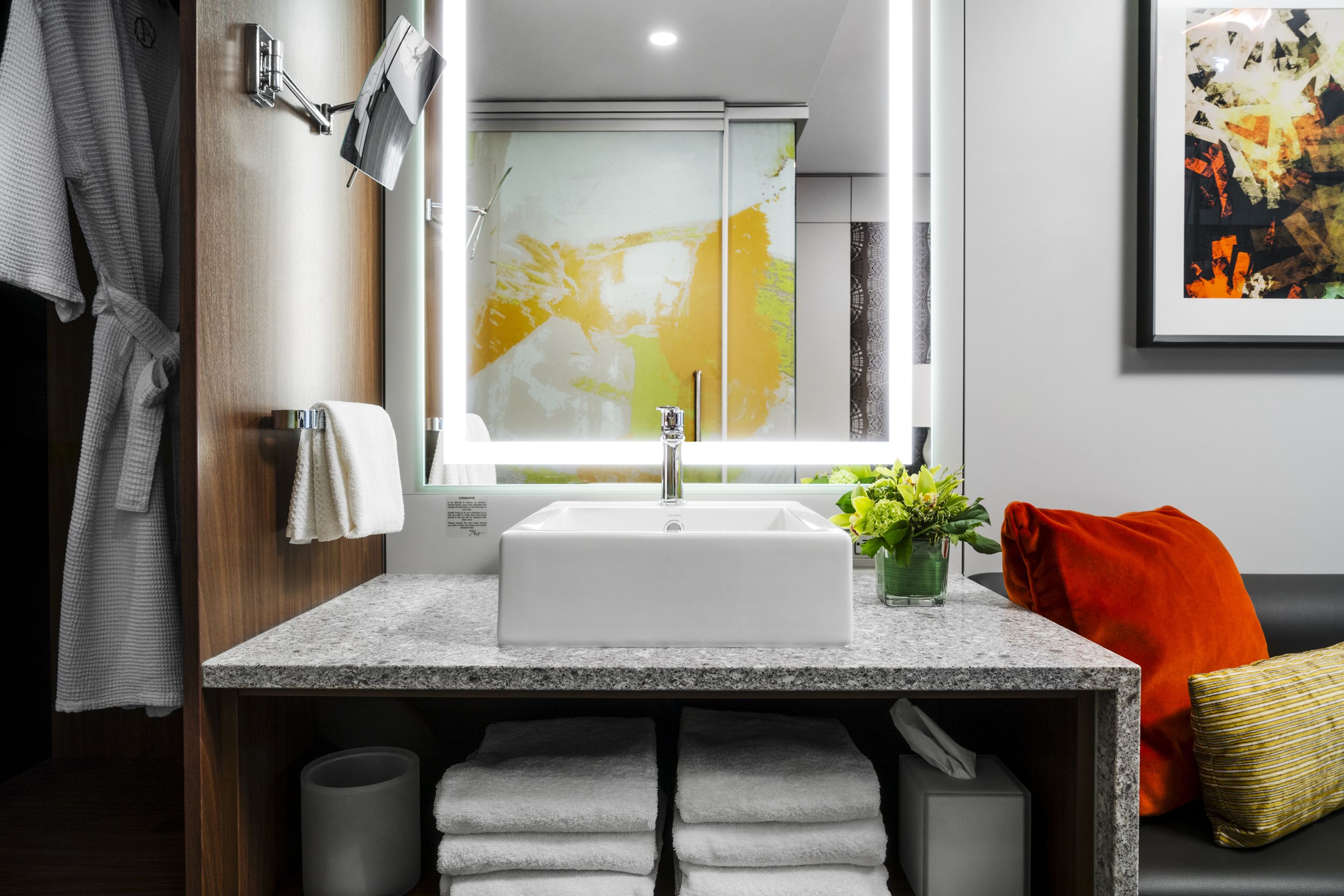 studio, 1 king bed | bathroom amenities | designer toiletries, hair dryer, towels