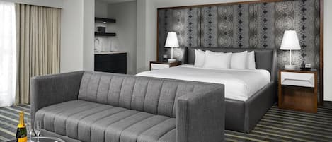 Luxury Suite, 1 King Bed, Balcony | 1 bedroom, premium bedding, pillowtop beds, in-room safe