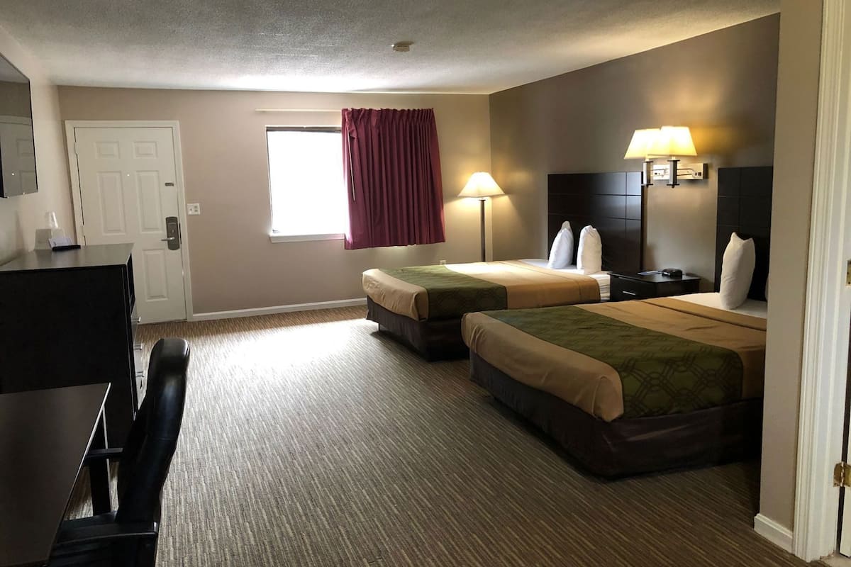 Desk, free WiFi, bed sheets